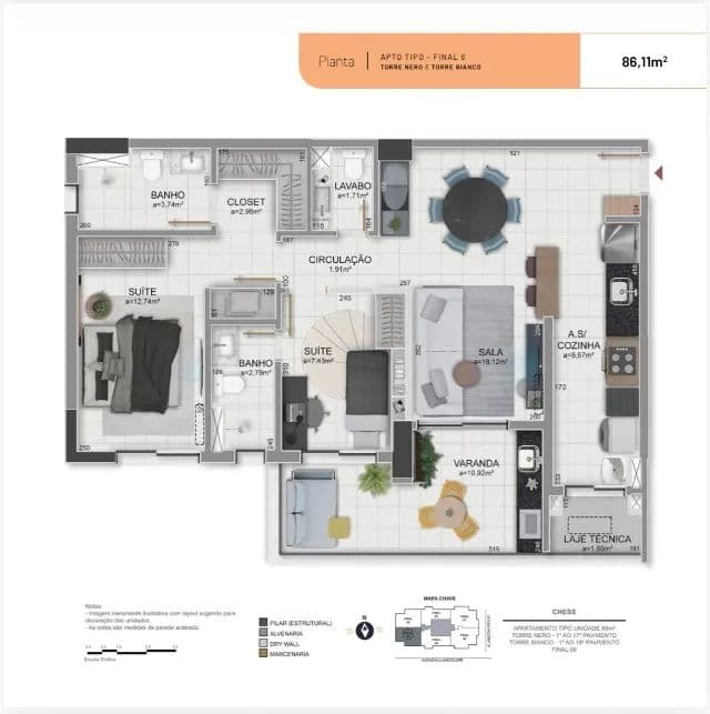 Apartamento em Jardim Sul - Uberlândia